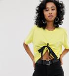 Milk It Vintage Ruched T-shirt-yellow