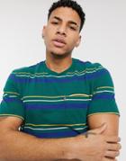 Levi's Relaxed Fit Pocket Wide Stripe T-shirt In Hoita Forest Biome Green