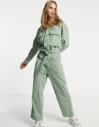 Levi's Utility Jumpsuit In Khaki-green