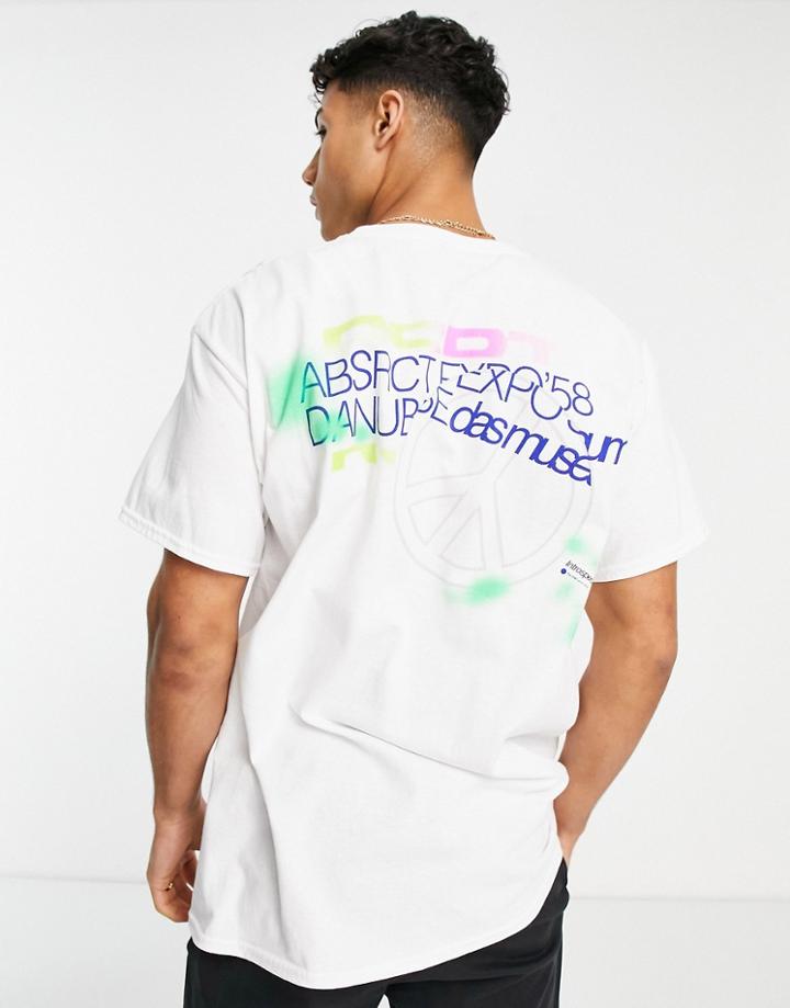 New Look Abstract Dance Print T-shirt In White