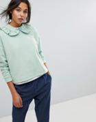 Max & Co Ruffle Sweatshirt - Green