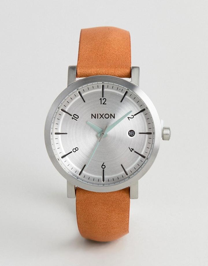Nixon A984 Rollo 38 Leather Watch In Tan - Tan