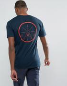 Poler T-shirt With Golden Circle Back Print - Navy