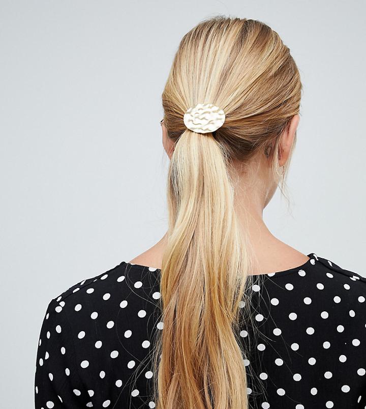 Designb Hammered Gold Hair Tie - Gold