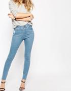 Asos Ridley Skinny Jeans In Primrose Wash - Blue