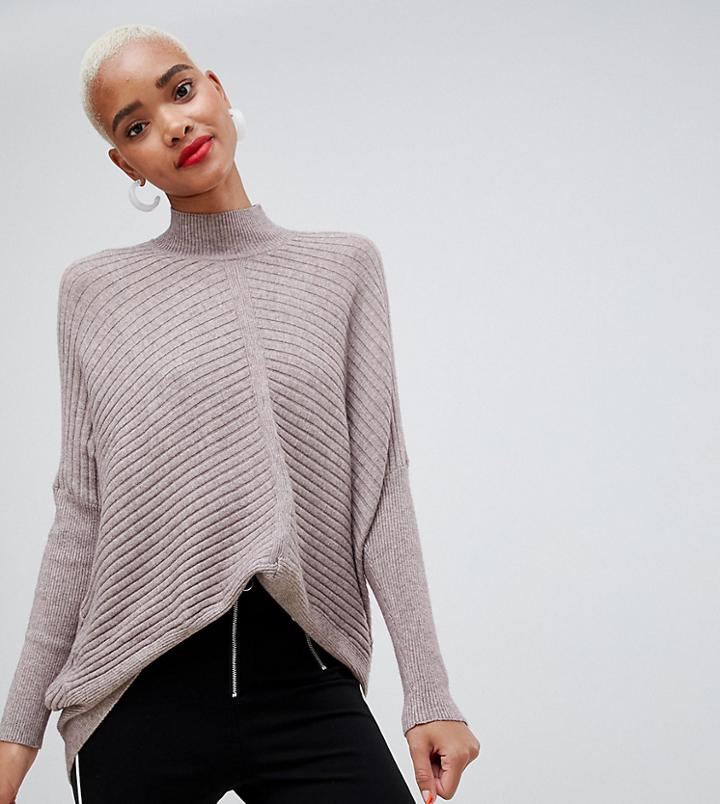 River Island Batwing Sweater In Oatmeal - Cream