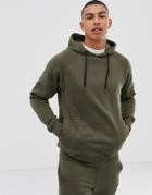 Another Influence Ribbed Panel Overhead Hoodie - Green