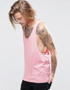 Asos Tank With Extreme Racer Back In Pink - Pink