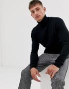 French Connection 100% Cotton Roll Neck Sweater-navy