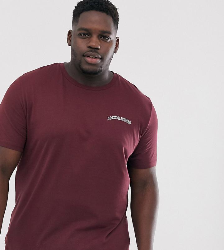 Jack & Jones Originals Plus Logo T-shirt-red