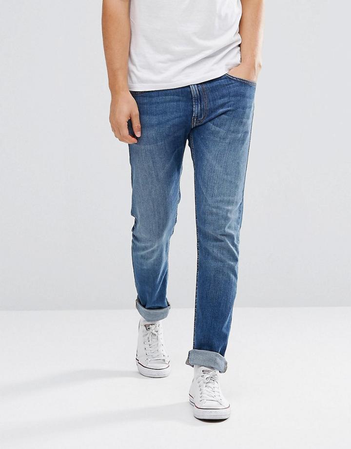 Lee Jeans Luke Skinny Fit Jeans In Mid Worn Blue - Blue