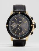 Asos Oversized Watch In Matte Black - Black