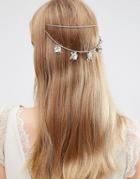 Asos Rose Charm Hair Clip - Silver