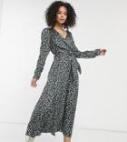 Vero Moda Tall Maxi Dress With Tie Side In Dark Floral-multi