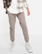 Asos Design Tapered Sweatpants With Pintucks In Beige - Part Of A Set-neutral