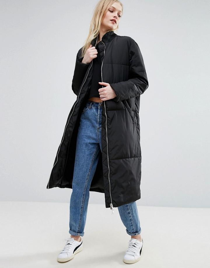 Adpt Slumber Long Duvet Coat - Black