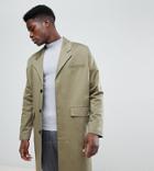 Noak Cotton Duster Coat In Khaki - Green