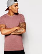 Asos Muscle Fit T-shirt With Crew Neck And Stretch - Marron Marl