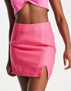 In The Style Aline Mini Skirt In Hot Pink - Part Of A Set