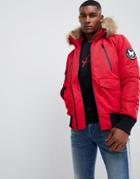 Good For Nothing Parka Jacket In Red - Red