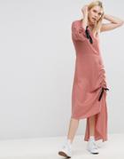 Asos One Shoulder Maxi Dress - Pink