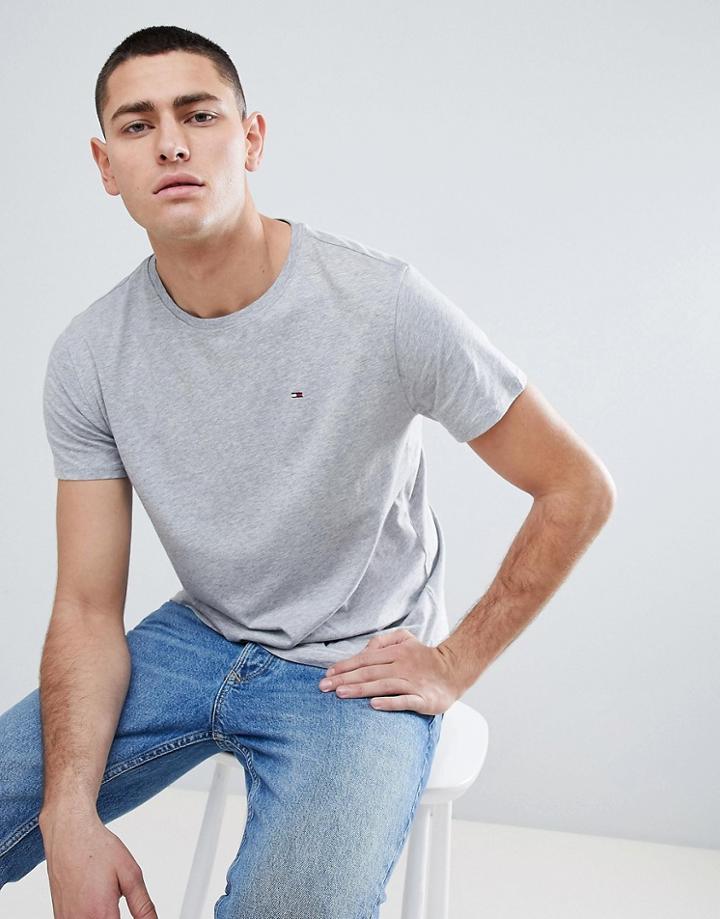 Tommy Jeans Crew Neck T-shirt In Gray - Gray