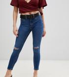 New Look Petite Skinny Jean In Blue - Blue