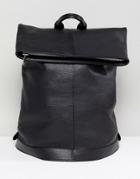 Asos White 100% Leather Backpack - Black