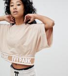 Ivy Park Cropped T-shirt With Taped Waistband - Beige