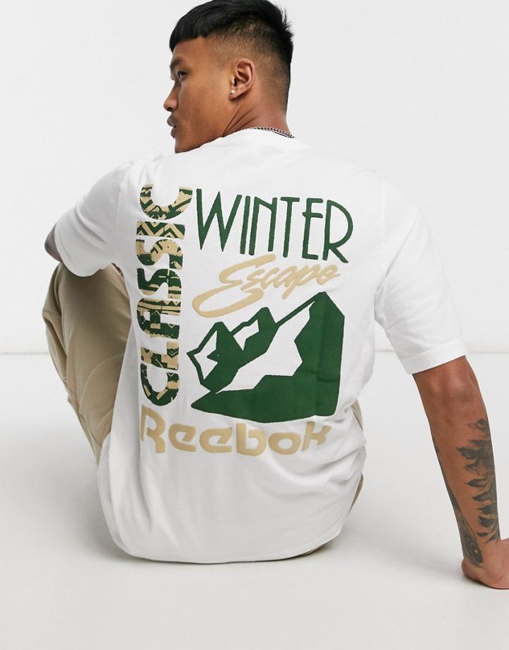Reebok Classics T-shirt With Winter Back Print In White