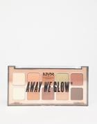 Nyx Professional Makeup Away We Glow Shadow Palette - Hooked On Glow - Pink