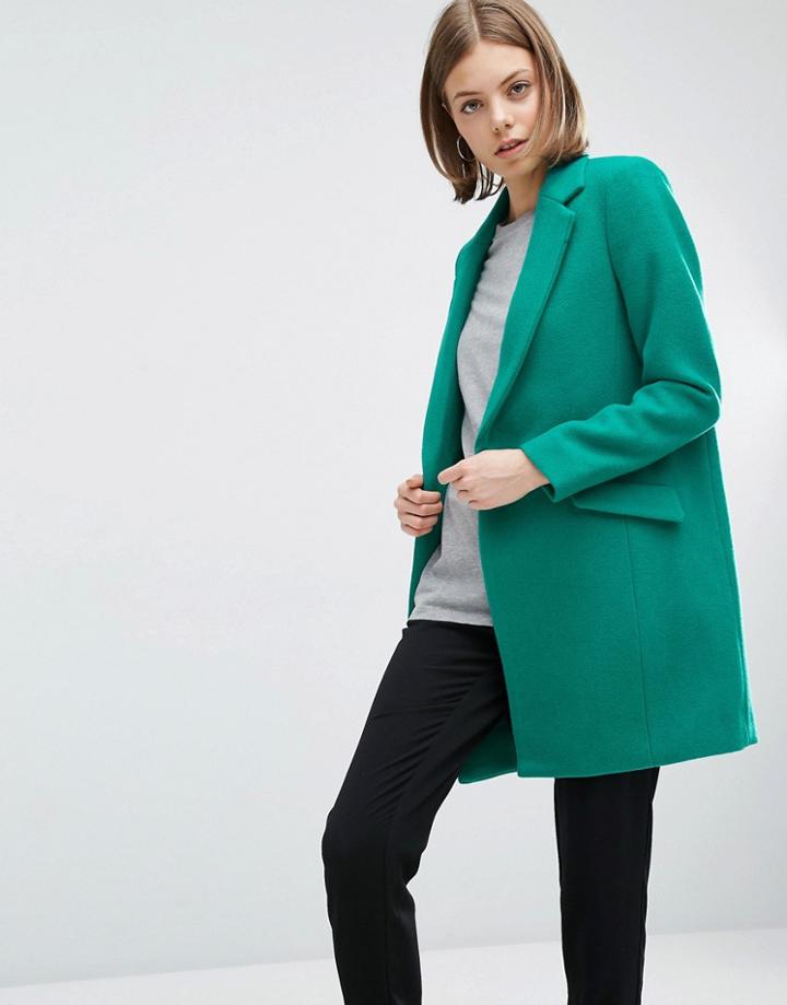See U Soon Coat With Clasp - Green