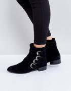 Vagabond Gigi Black Suede Ankle Boots - Black