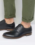 Dune Brummie Leather Derby Shoes - Black