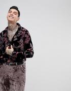 Asos Floral Burnout Shirt - Black