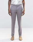 Asos Slim Suit Pants In Gray - Gray