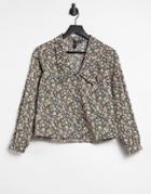 Y.a.s Shirt With Prairie Collar In Floral Print-multi