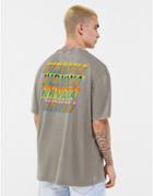 Bershka Nirvana T-shirt With Back Print In Gray-grey