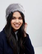 Urbancode Faux Fur Reversible Headband - Gray