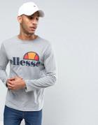 Ellesse Long Sleeve T-shirt With Classic Logo In Gray - Gray