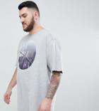 Jacamo Plus T-shirt In Brooklyn Print - Gray