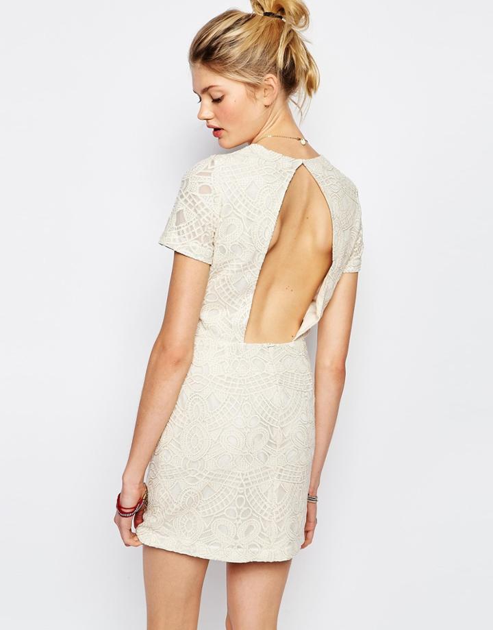 Sessun Jaja Embroidered Dress With Cut Out - Shell