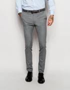 Asos Super Skinny Suit Pants In Light Gray - Light Gray