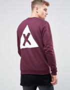Asos Sweatshirt With Infinite Back & Chest Print - Red