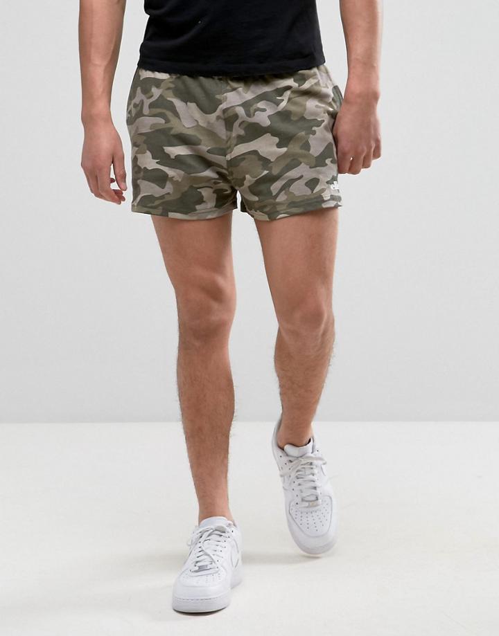 Ellesse Retro Shorts In Camo - Green