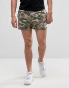 Ellesse Retro Shorts In Camo - Green