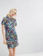 Love Moschino Chalk Heart Dress - Navy