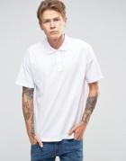 Asos Polo Shirt In Skater Fit In White - White