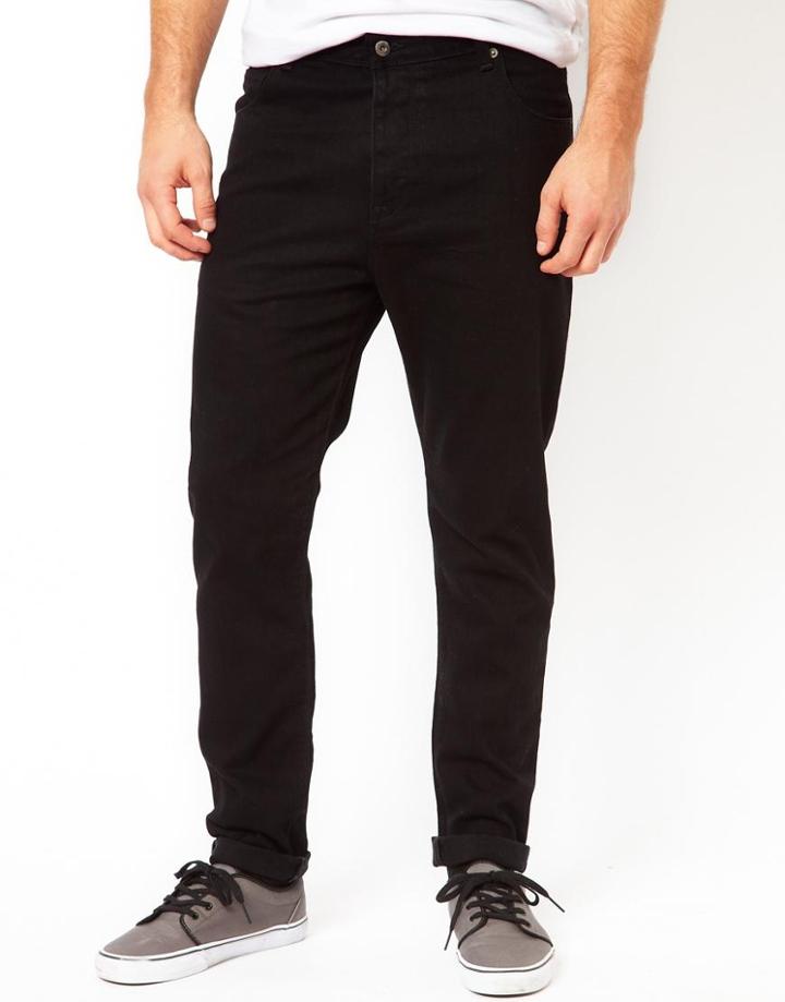 Asos Tapered Jeans In Black