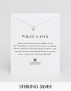 Dogeared Sterling Silver What A Fox Reminder Necklace - Silver